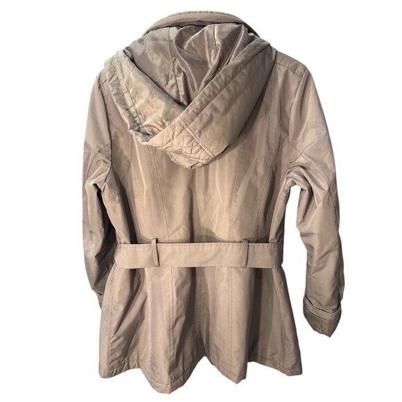 Women's Weather Tamer Tan Quilted Jacket Size Large, Pre-Owned Good Condition - Picture 10 of 12